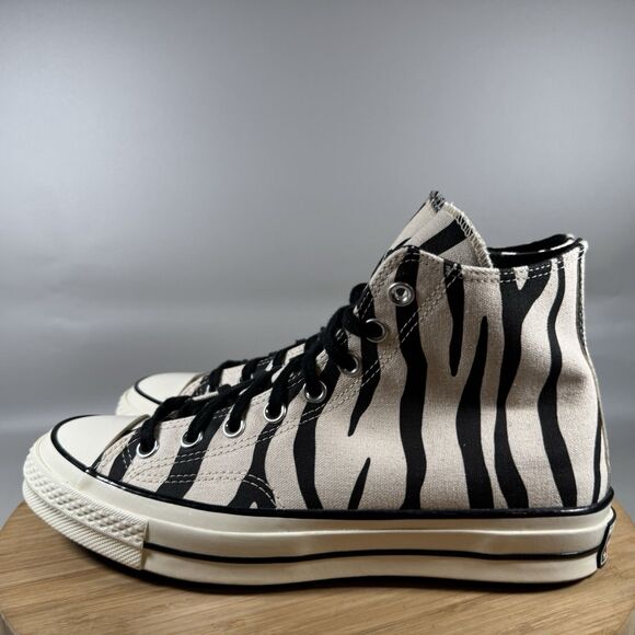 Converse‎ Chuck Taylor All Star 70 Hi Zebra Womens 10 Shoes Sneakers 163408c NEW - Picture 3 of 8